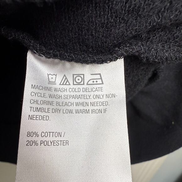 QVC Peace Love World French Terry Sweatshirt Womens Small Black Hoodie NWOT - Picture 5 of 11